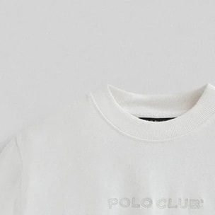 Maglietta JK bianca con logo a contrasto Polo Club