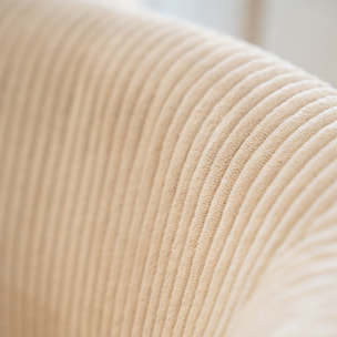 Lot de 2 fauteuils de table en velours côtelé - MALONE