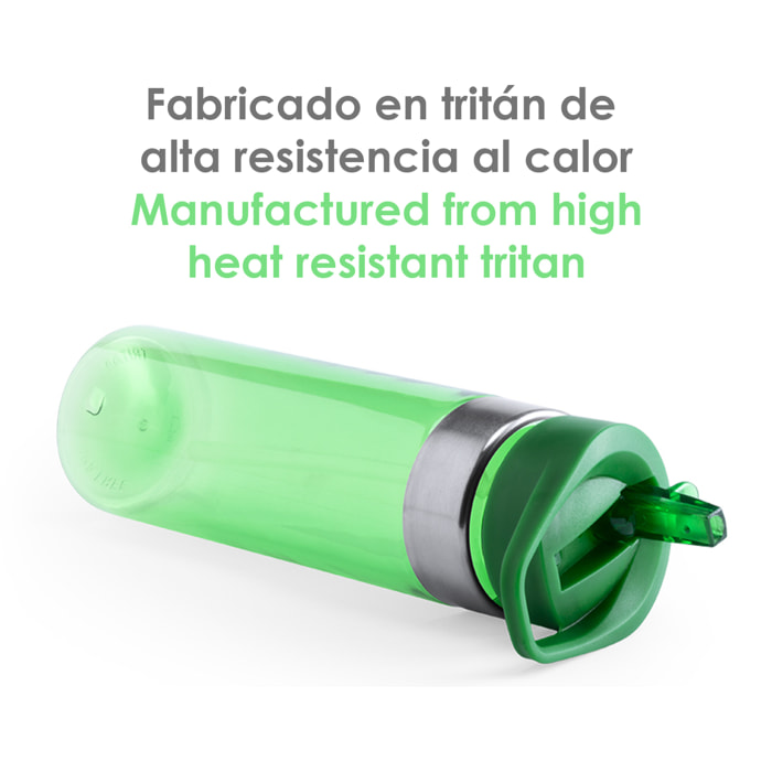 Halmik bidone di alta qualità da 650 ml, con corpo finito in Tritan resistente al calore.