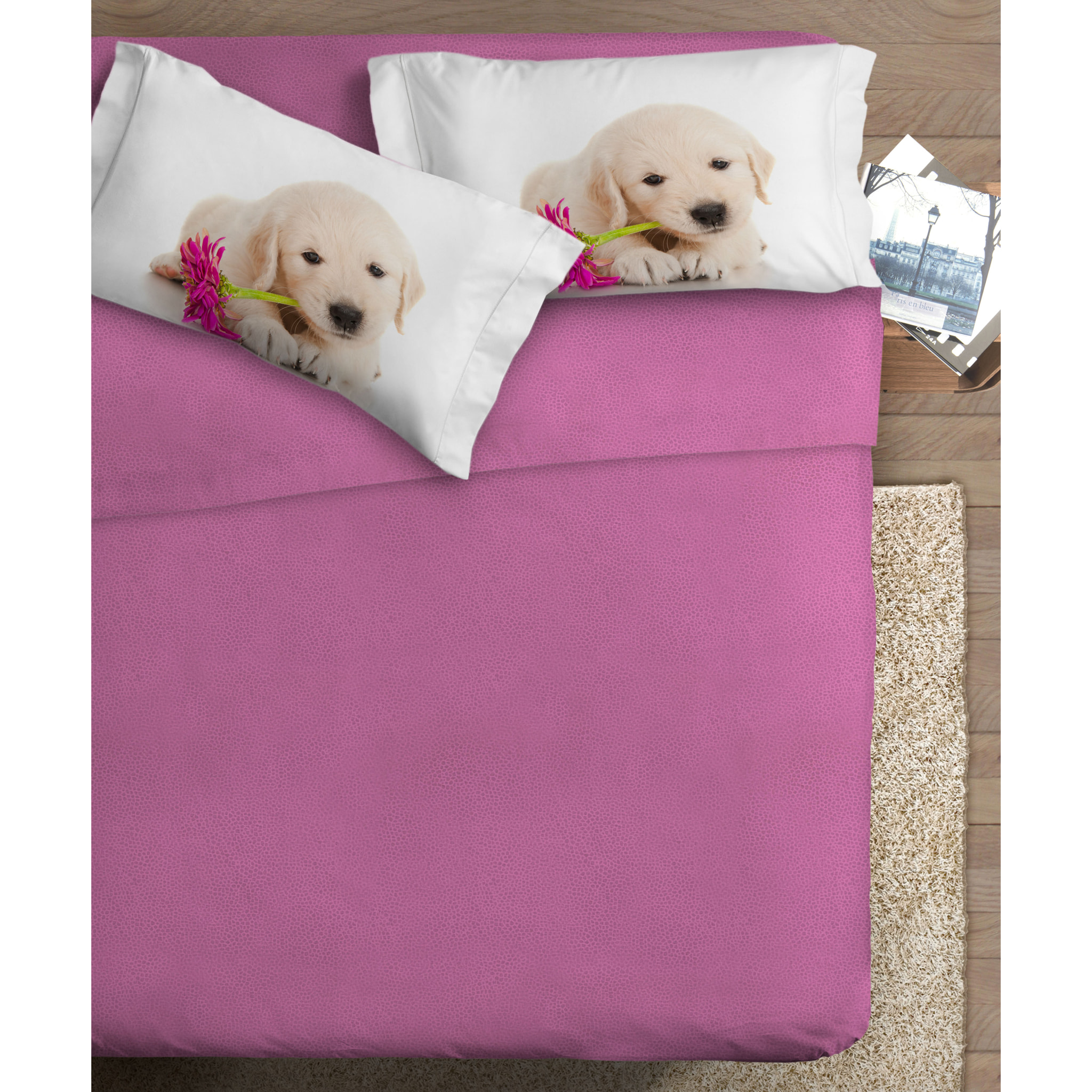 Completo letto 1 Piazza IPERSAN fotografico Fine-Art Funny Dogs