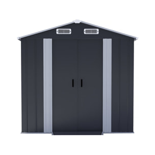 Abri de jardin métal avec portes coulissantes "Boston" - 4.12 m² - Gris