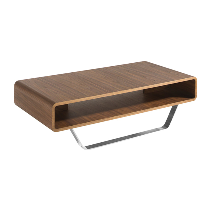 Mesa de centro de Angel Cerda de nogal 120x60x36cm
