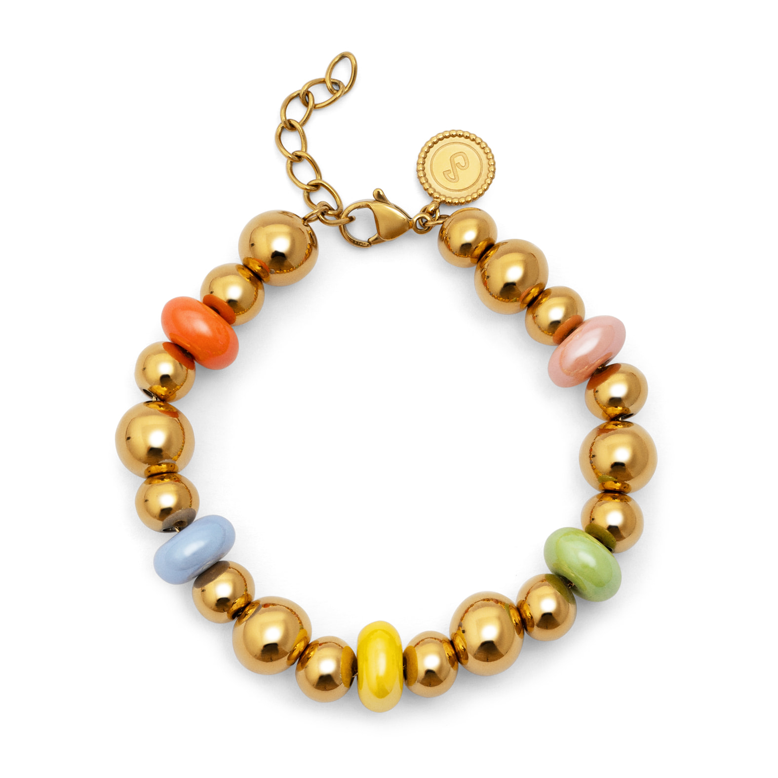 Pulsera Color Bomb Acero Baño Oro