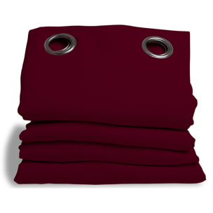 Rideau Phonique Occultant et Thermique 'MOONDREAM' - Rouge foncé