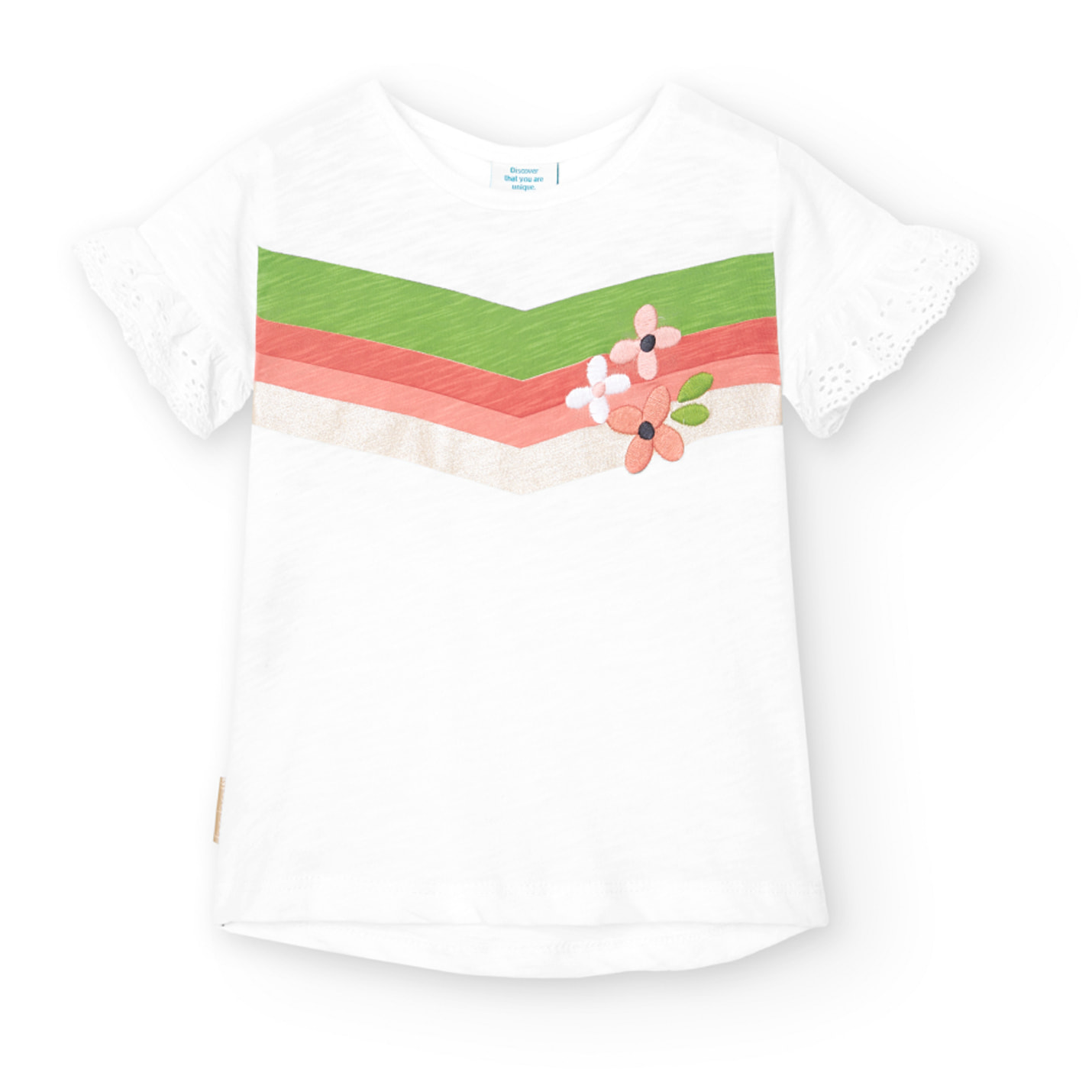 Camiseta niÃ±a, algodÃ³n flamÃ© estampada, manga corta