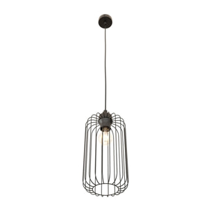 Lampada a sospensione VANDER in acciaio nero