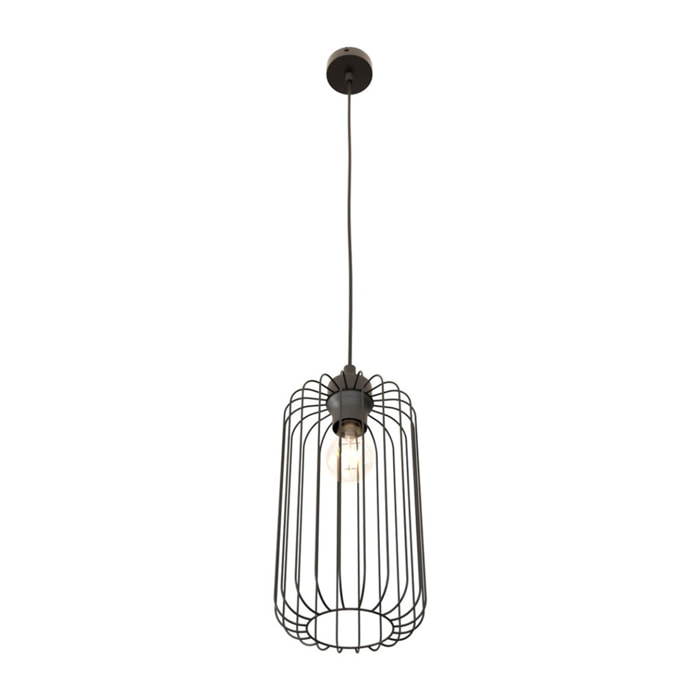 Lampada a sospensione VANDER in acciaio nero