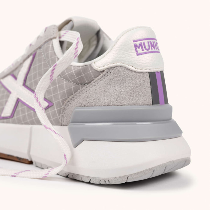 MUNICH VERSUS WMN 113 Sneakers Deportivas Grises y Lilas