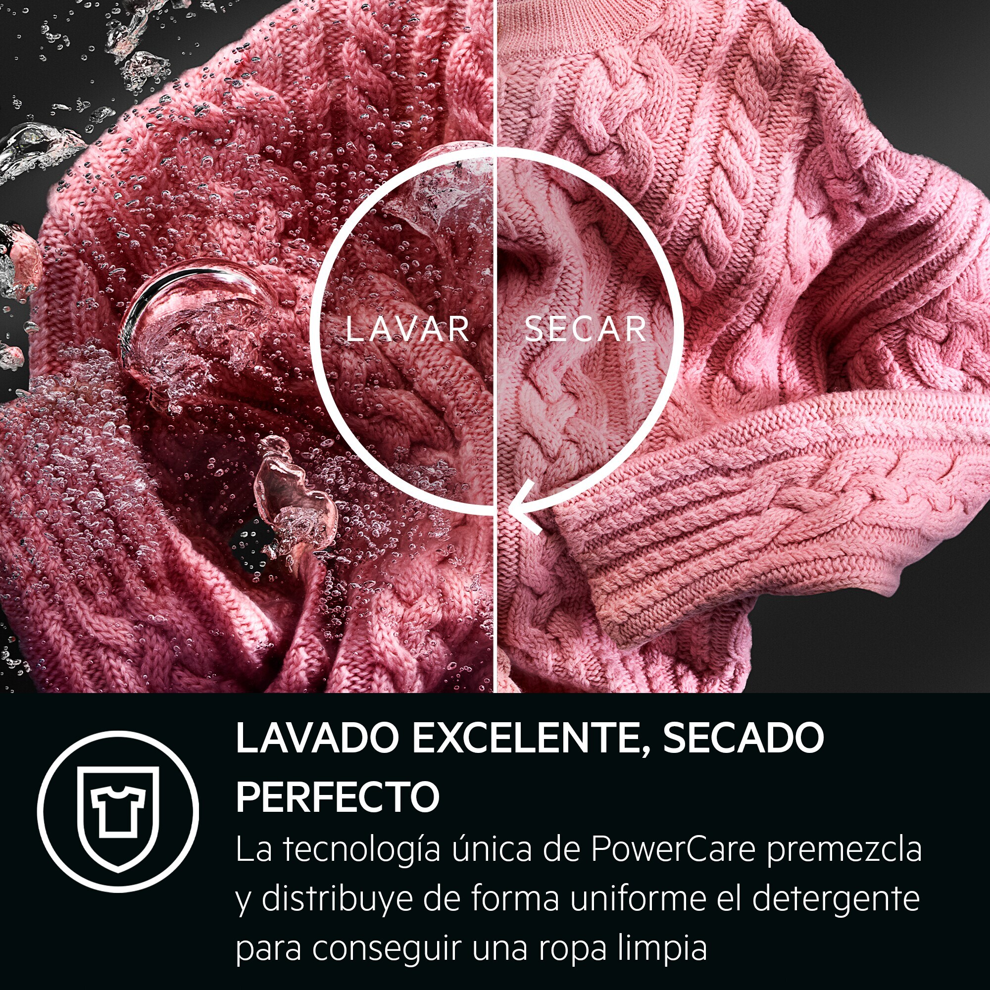 AEG Lavadora secadora integrable Serie 8000 PowerCare de 8.0 kg LWN8E8636F