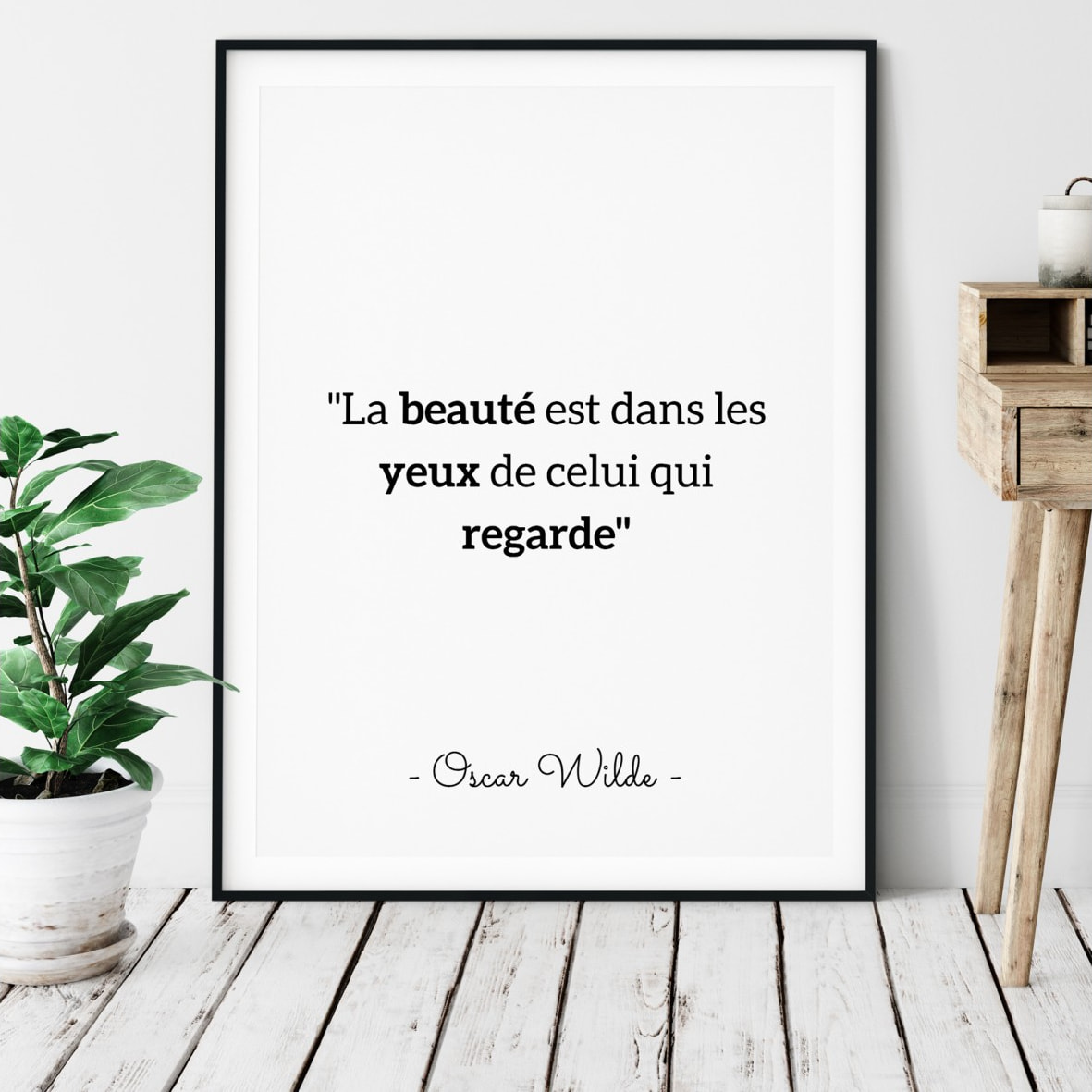 Affiche Oscar Wilde 'La beauté est dans les yeux...'