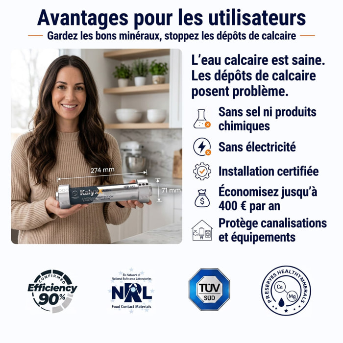 Alternative adoucisseur d'eau KalyxX Active 1/2" (IPSKXFRAG12)