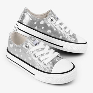 Girl's Silver Glows in the Dark Sneakers