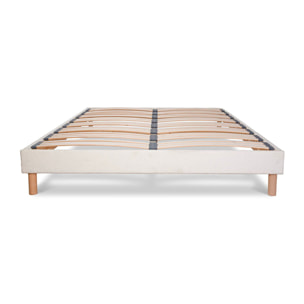Sommier en Kit | 2 Places | laine bouclée blanc