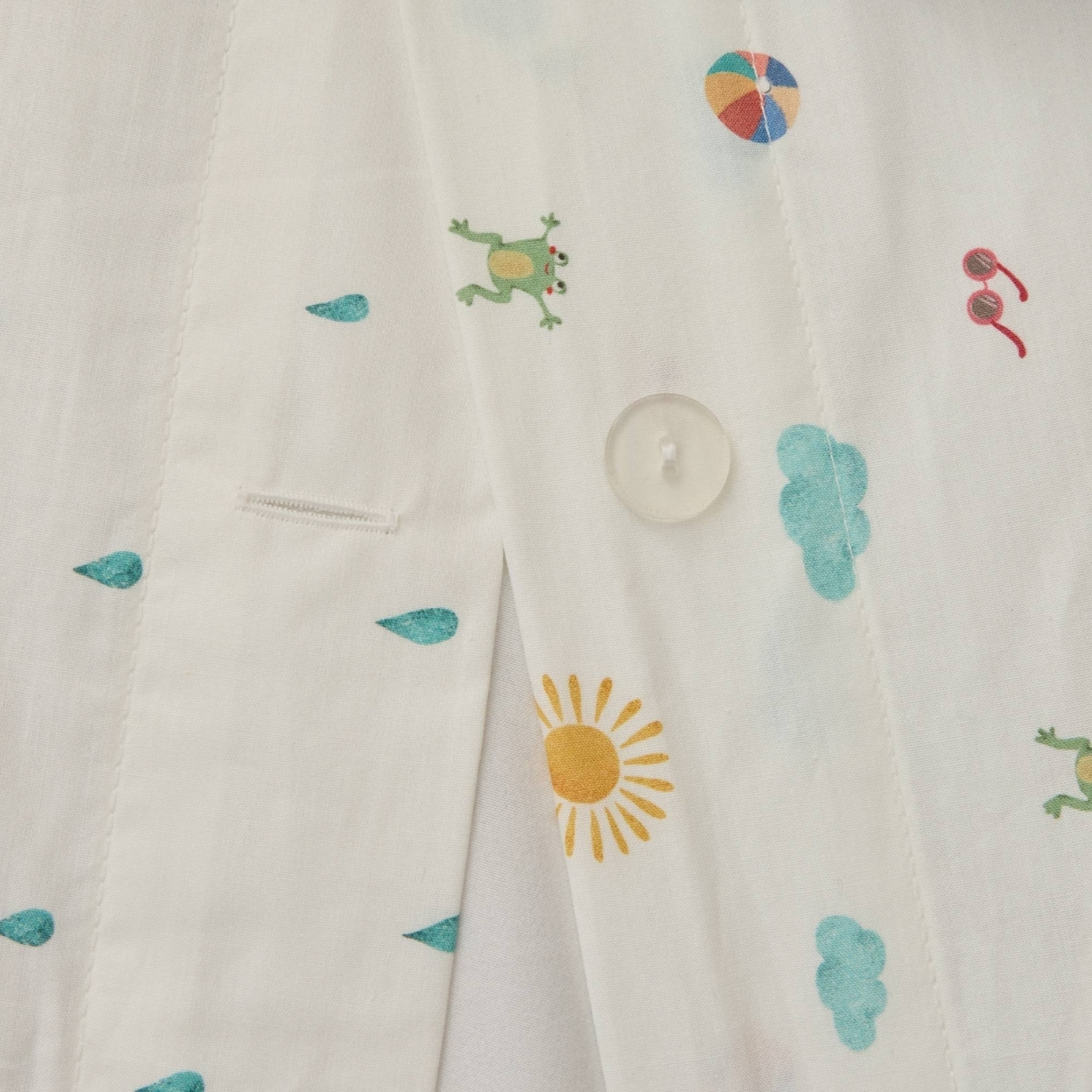 Funda nórdica de algodón percal 180 hilos estampado lluvia y verano Lluvia color blanco 100% Algodón percal