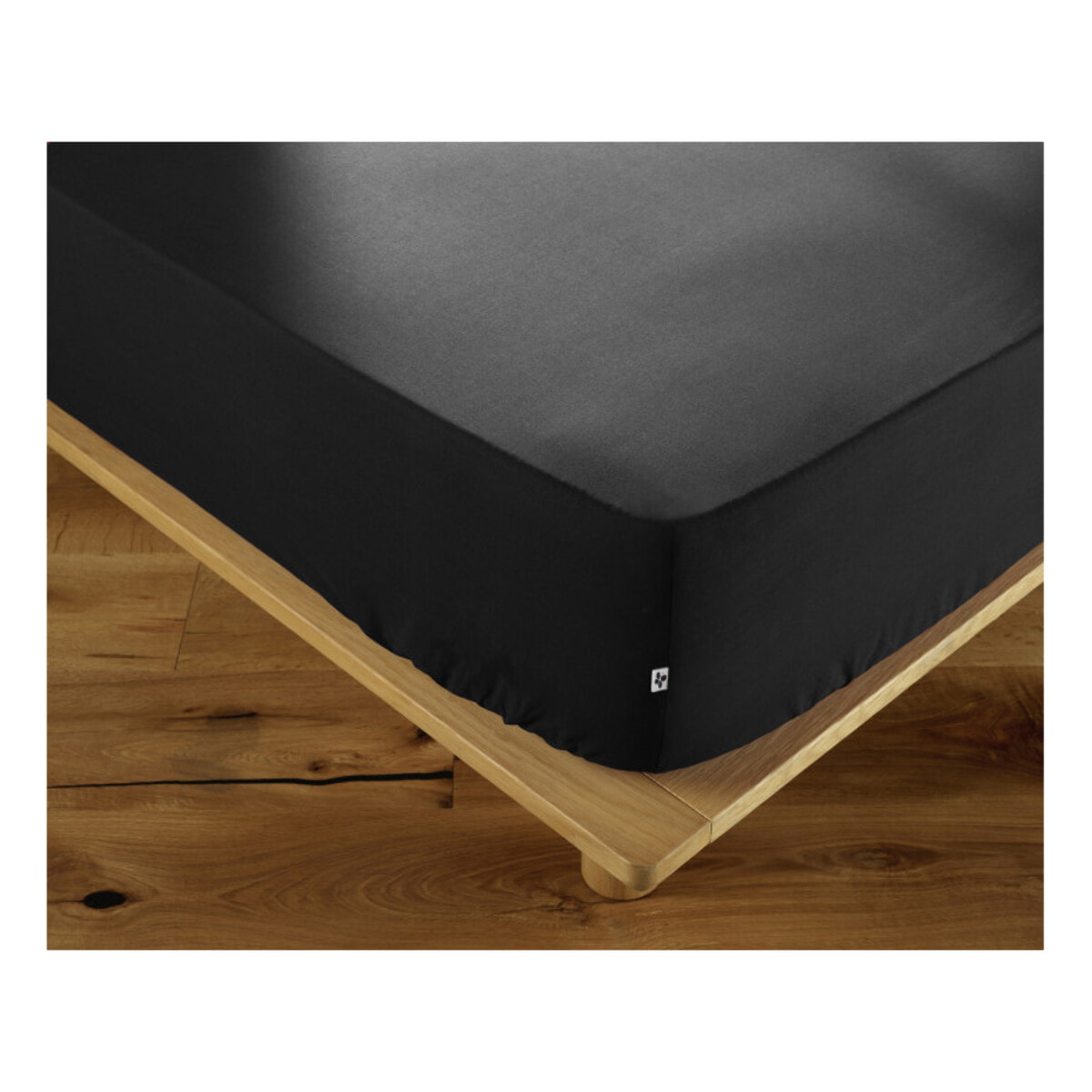 Drap housse 90 x 190 cm en coton avec bonnet H. 30 cm - AMBRE