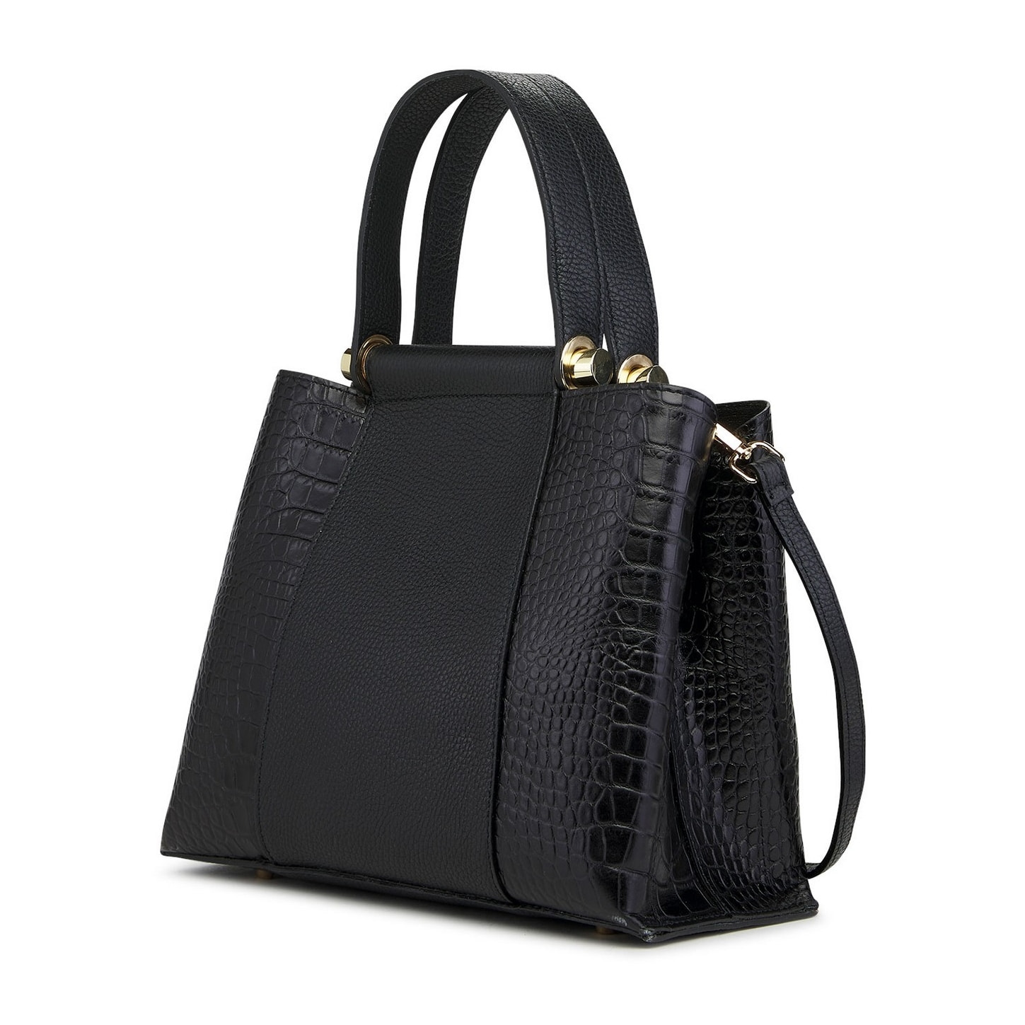 Borse Donna colore Nero-in pelle Made in Italy 25x29x13cm