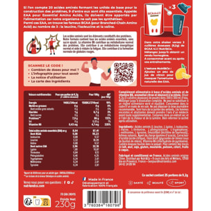 Nutri&Co BCAA 4.1.1 en Poudre - Enrichis en EAA - goût Citron - 230g Vegan