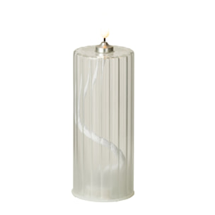 J-Line bougie Rayures - verre - transparent - medium - LED