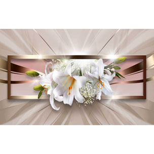 Tableau bouquet de fleurs éternelles - 80x50 cm Toile imprimée