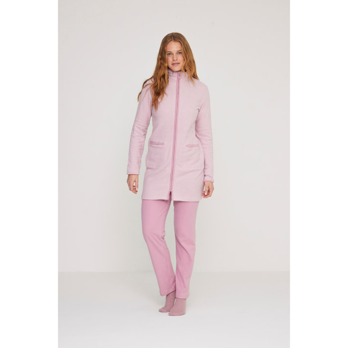 Vestaglia donna heart in punto milano con zip Noidinotte