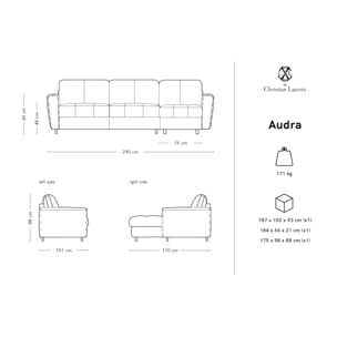 Canapé d'angle droit convertible avec coffre de rangement "Audra" 5 places en velours jaune