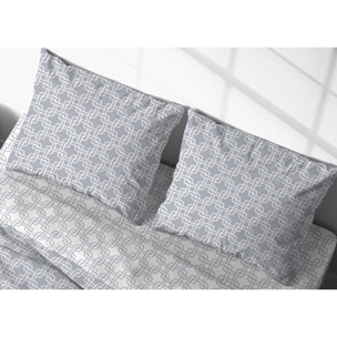 Copripiumino In 100% Cotone Disegno Catena