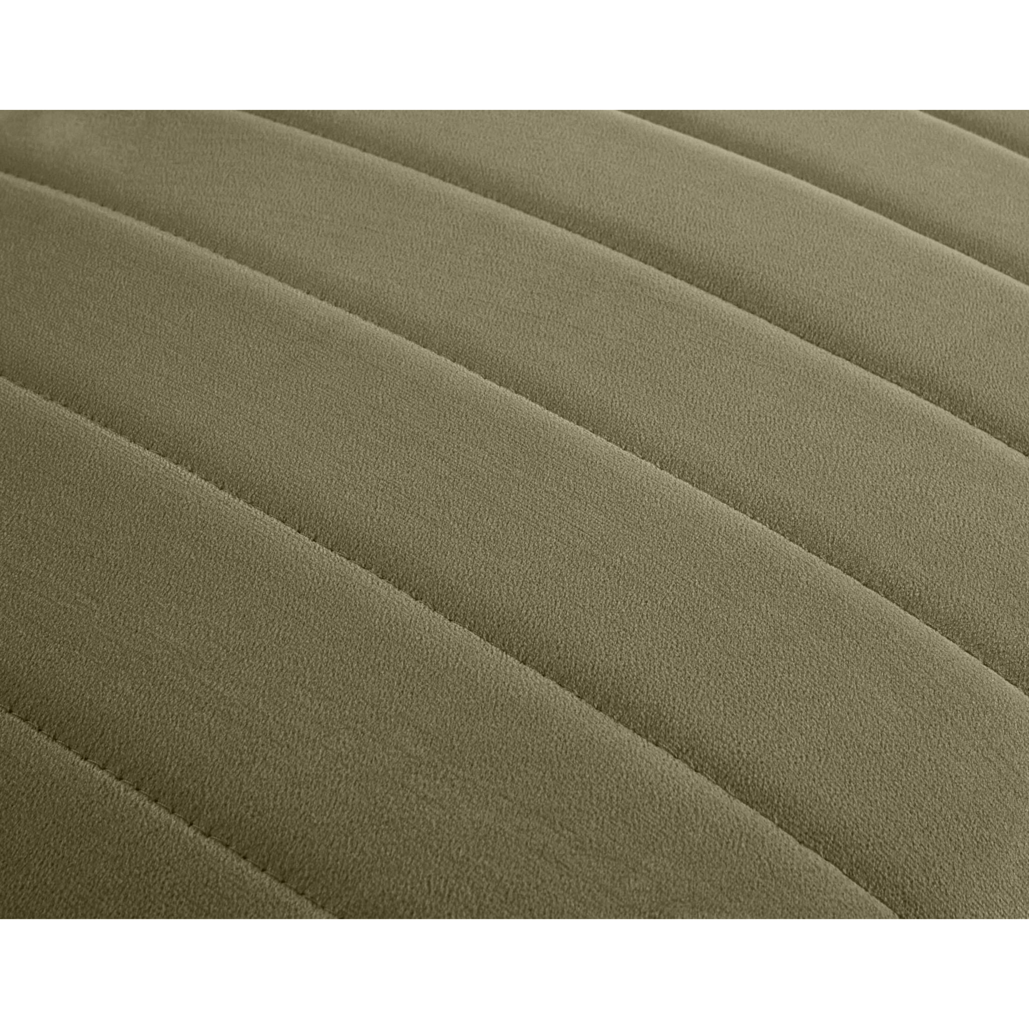 Nova - canapé modulable d'angle réversible - 6 places - avec pouf d'appoint - en velours - Vert