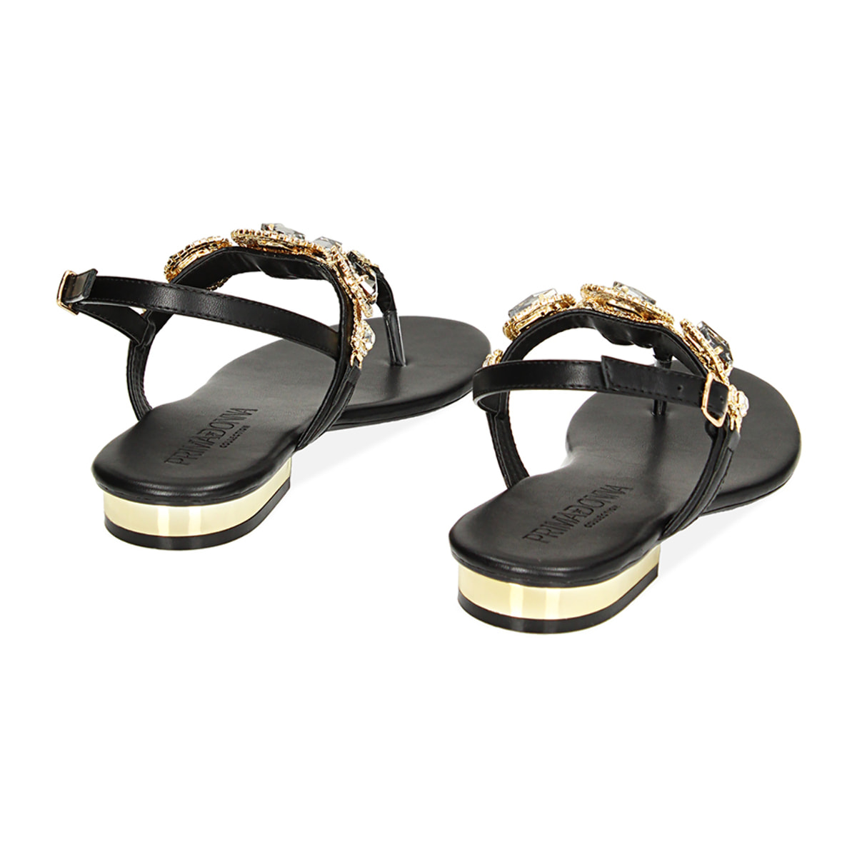 Sandalias planas negras