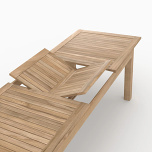 Table de jardin extensible en teck 6 à 10 personnes - Nido