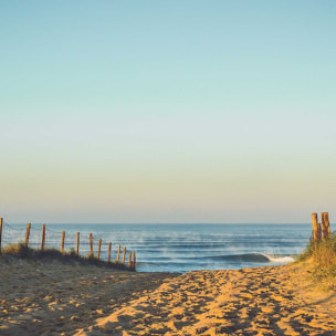 Affiche photo plage hossegor Affiche sous cadre noir