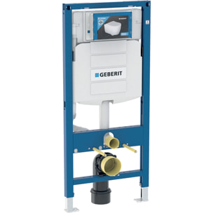 Pack Bati-support Geberit UP320 + WC sans bride Livea Bello + Abattant softclose + Plaque blanc chrome (GebBello-C)