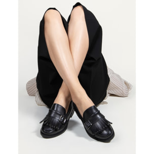 Zapatos de Piel Sintética - Negro - Tacón: 3 cm
