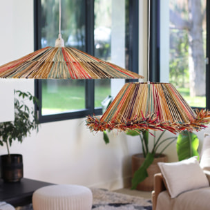 Suspension en raphia coloré d60cm JOLO