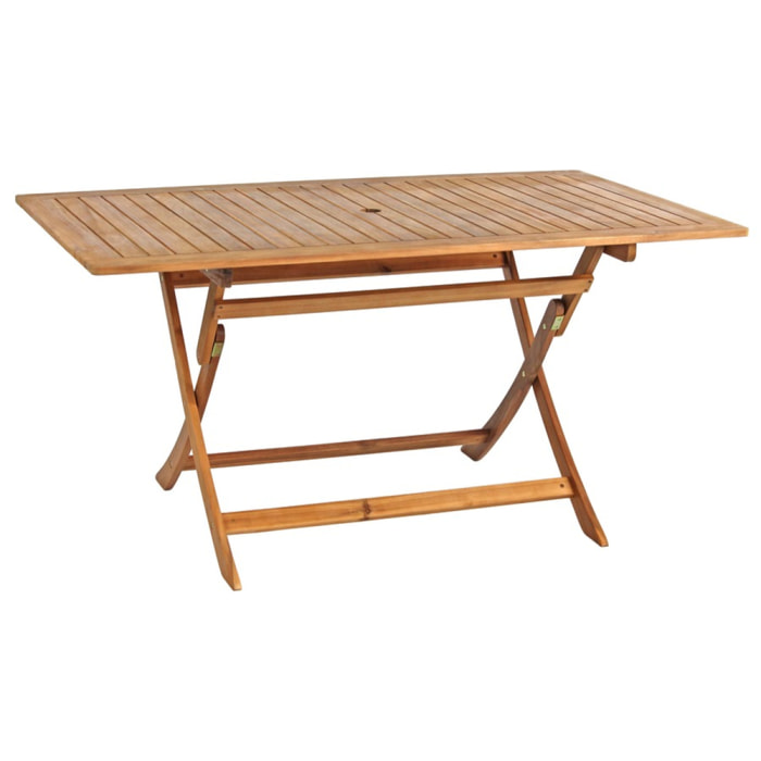 Tavolo da giardino in legno pieghevole 150x90 cm Trapani