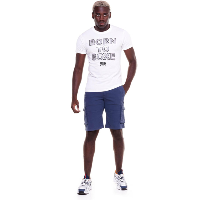 T-shirt da uomo stampa 'Born to boxe' Sporty