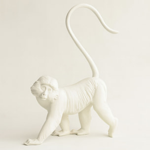 Statuette singe en résine blanche  MICO