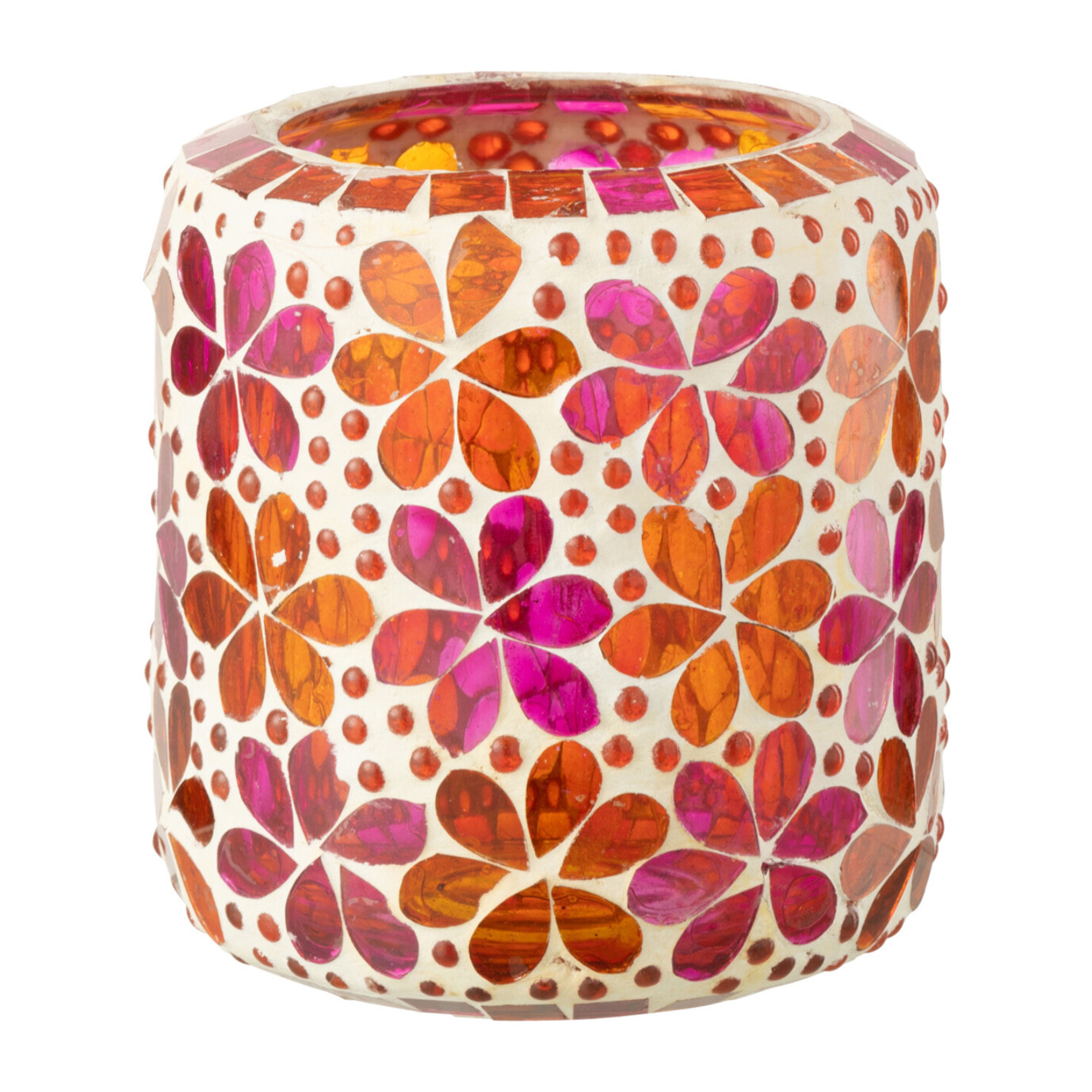 J-Line Chandelier Mosaïque - verre - rose foncé/orange - 2 pièces