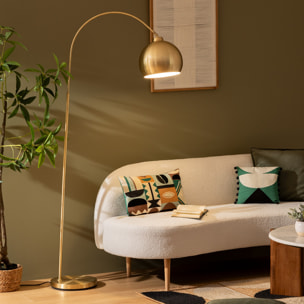 Lampadaire arche "Floris" doré H177cm