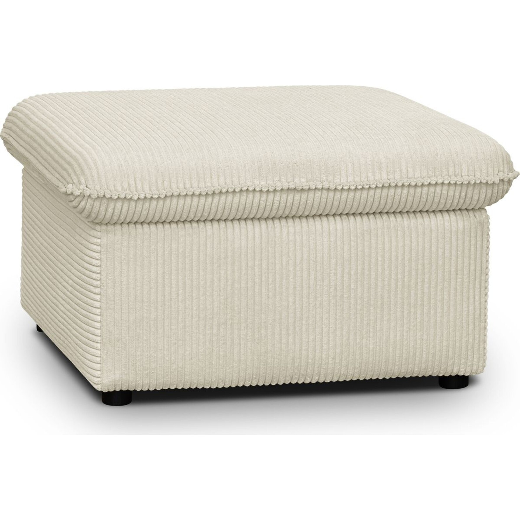 Pouf coffre de rangement en velours côtelé - BAYA