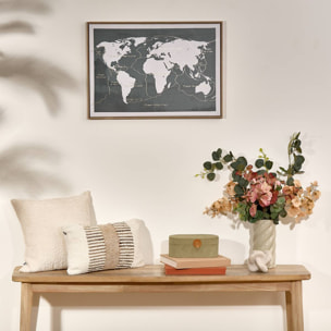 Toile imprimée encadrée Fanyo 70x50cm bleu emeraude