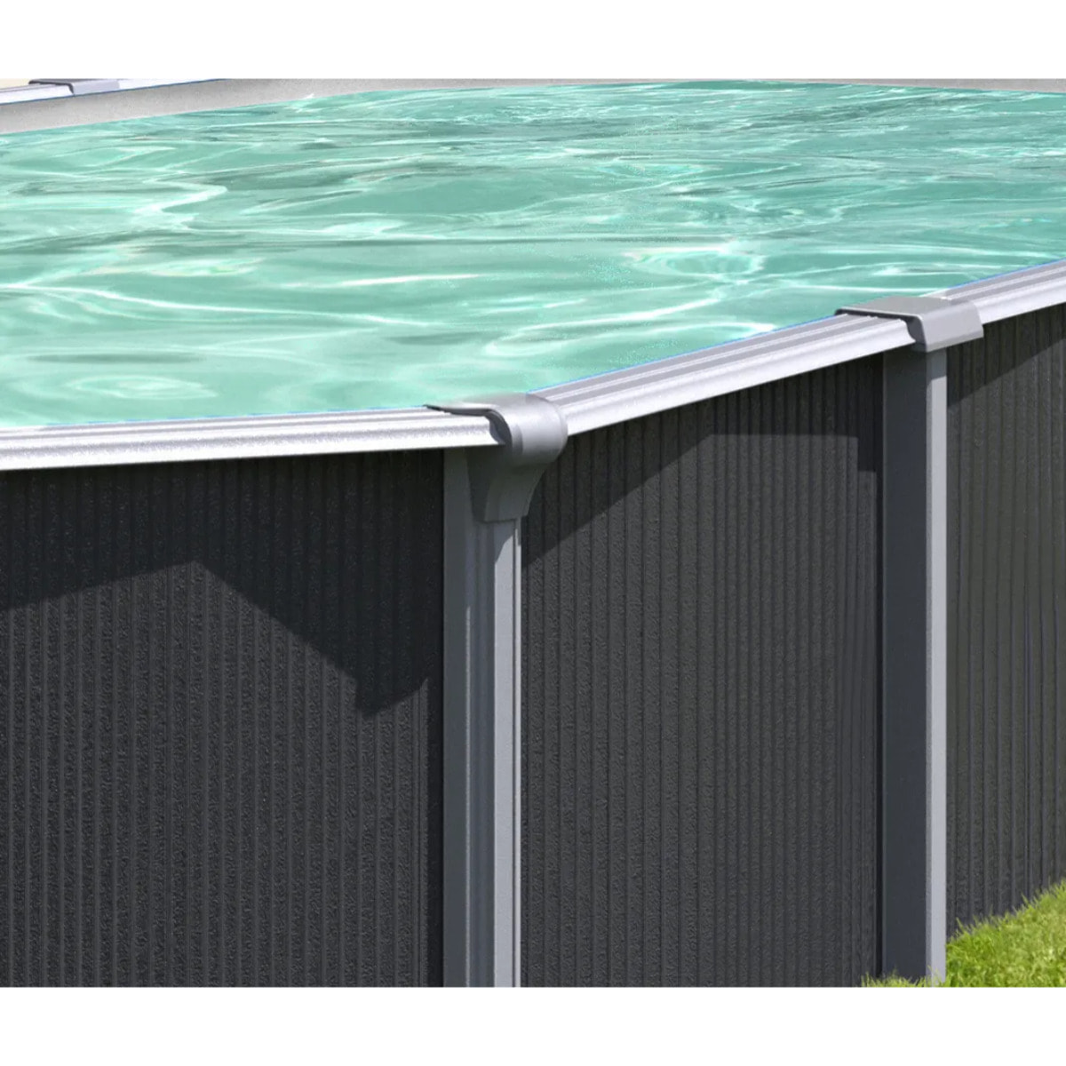 Piscine hors sol acier ronde Ø 4,55 x 1,32 m anthracite OSMOSE