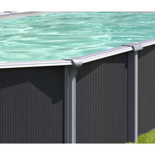 Piscine hors sol acier ronde Ø 4,55 x 1,32 m anthracite OSMOSE