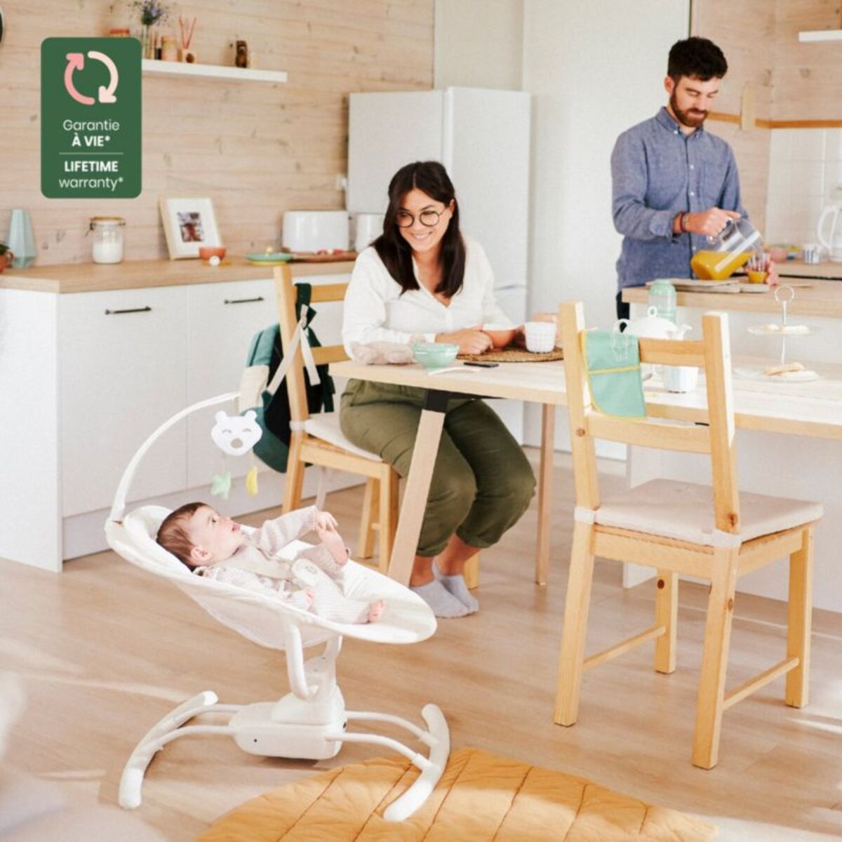 Balancelle BADABULLE Crème avec télécommande