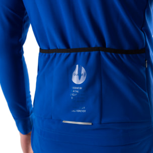 Chaqueta ciclista hombre manga larga azul