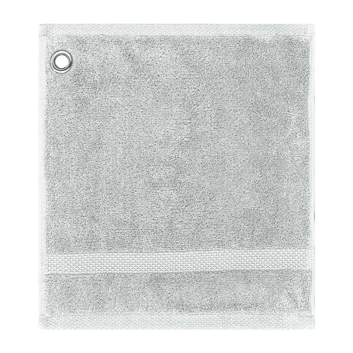 Carre avec oeillet pur coton 550 g/m² uni gris Elea nuage