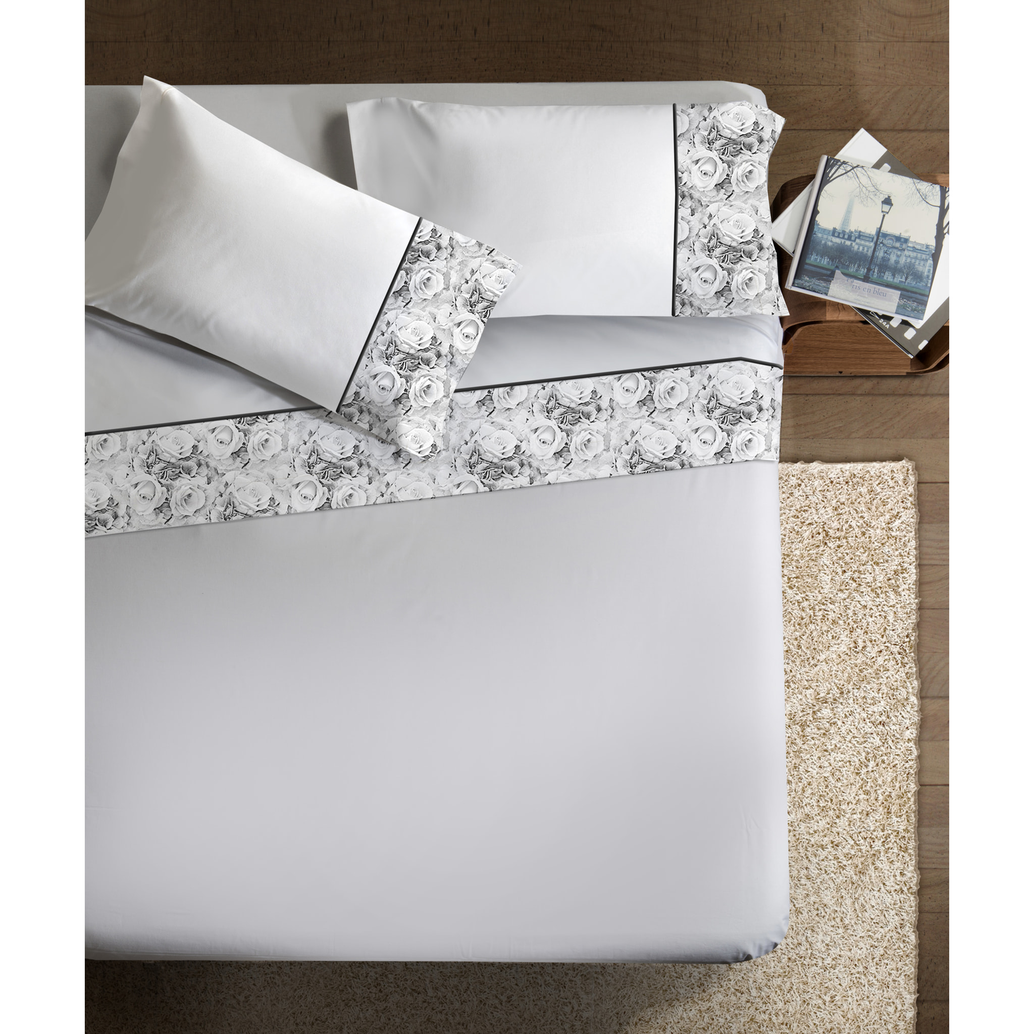 Completo letto Armonie IPERSAN Puro Cotone Classic Elegance Bianco