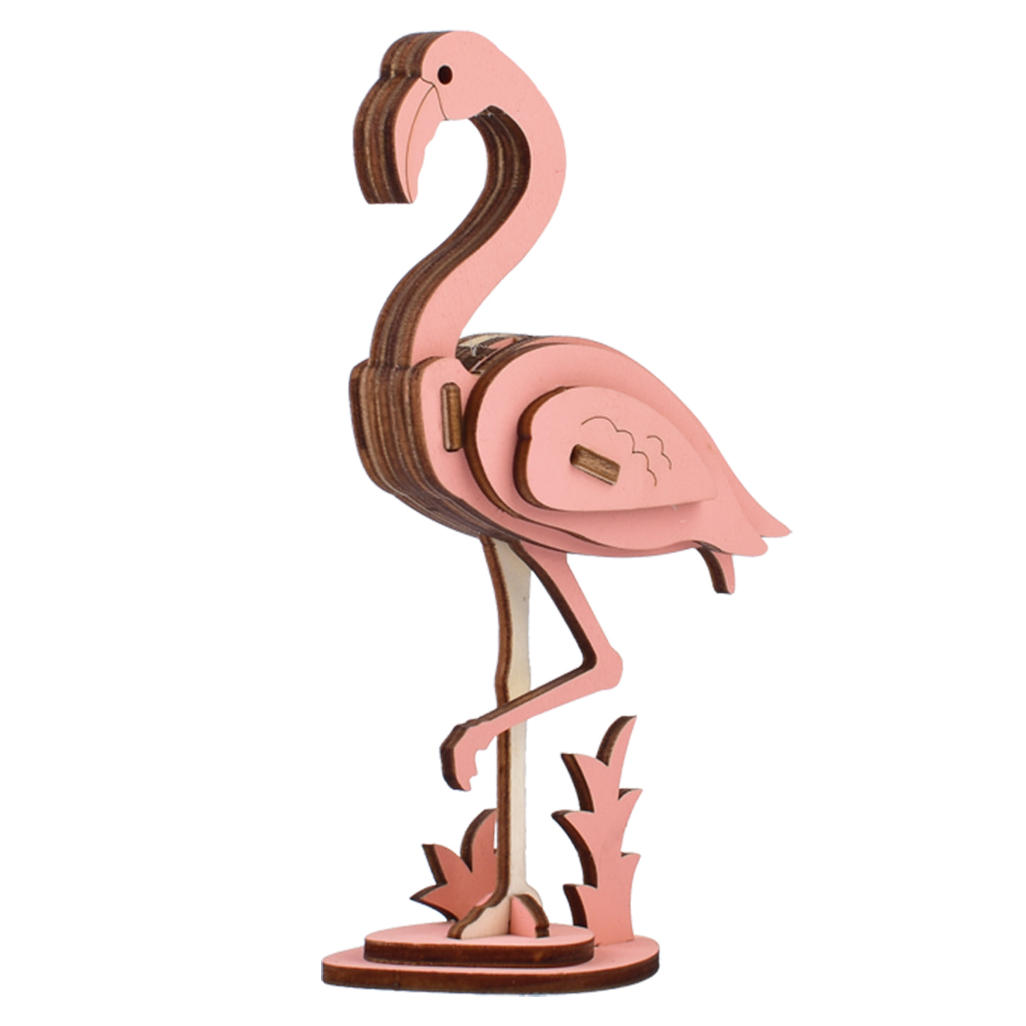 Puzzle 3D in legno. Design Fenicottero. 20 pezzi.