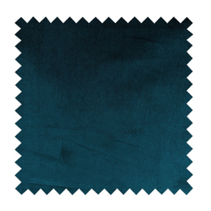 Brooke - canapé d'angle gauche - convertible avec coffre - 4 places - en velours - Bleu canard