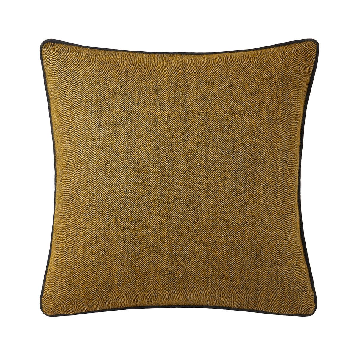 Housse de coussin en synthétique laine acrylique jaune, James