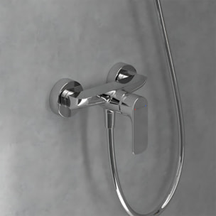 Mitigeur mécanique douche Architectura Chrome + Ensemble de douche Verve Showers 3 jets Chrome